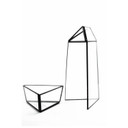 GET2011BK Large Black Triangular Obelisk Geometric Terrarium - 11"H (9 pcs)