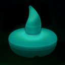 LED02GN Small Round Floating LED Candle - Green (12pcs)