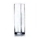 VBV0312 - Square Block Glass Vase - 3" x 12"H