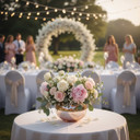 VBW0008RGS - Speckled Rose Gold Bubble Bowl Vase - 8"