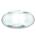 VBW1507 - Clear Flat Oval Garden Bowl Vase - 15" W x 7.5"H