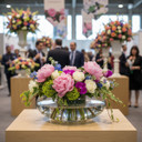 VBW1507 - Clear Flat Oval Garden Bowl Vase - 15" W x 7.5"H