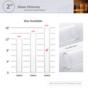 HST0216 - Clear Hurricane Candle Shade Chimney Tube (NO Bottom) -  2" x 16" (24 pcs/case)