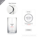 VCY0610 - Clear Cylinder Glass Vase - 6" x 10" (6 pcs/case)