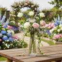 VBD1212 - Clear Pinched Bud Vase - 12"