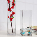 VBV0416 - Square Block Glass Vase - 4"x16"H  (6 pcs/case)