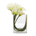 VBV6410 - Block Glass Vase - 6"x4"x10"