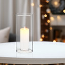 HST0410 - Clear Hurricane Candle Shade Chimney Tube [No Bottom] - 4"x10"