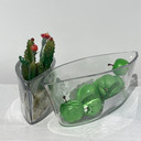 VCH1101 - Clear Boat Vase - 8.5" x 3"