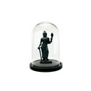 VDM1116WB - Medium Glass Dome Cloche with Black Wood Base - 16"