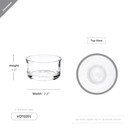 VOT0201 - Clear Glass Tealight Candle Holder - 1.25"x2"