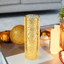 HST0412GS - Gold Speckled Glass Hurricane Candle Shade Chimney Tube [No Bottom] - 4" x 12"