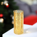 HST0410GS - Gold Speckled Glass Hurricane Candle Shade Chimney Tube [No Bottom] - 4" x 10"