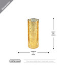 HST0410GS - Gold Speckled Glass Hurricane Candle Shade Chimney Tube [No Bottom] - 4" x 10"