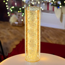 HST0416GS - Gold Speckled Glass Hurricane Candle Shade Chimney Tube [No Bottom] - 4" x 16"