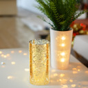 HST0306GS - Gold Speckled Glass Hurricane Candle Shade Chimney Tube [No Bottom] - 3" x 6"