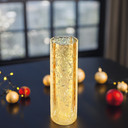 HST0310GS - Gold Speckled Glass Hurricane Candle Shade Chimney Tube [No Bottom] - 3" x 10"