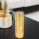 HST0310GS - Gold Speckled Glass Hurricane Candle Shade Chimney Tube [No Bottom] - 3" x 10"