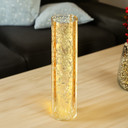 HST0314GS - Gold Speckled Glass Hurricane Candle Shade Chimney Tube [No Bottom] - 3" x 14"