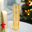 HST0314GS - Gold Speckled Glass Hurricane Candle Shade Chimney Tube [No Bottom] - 3" x 14"