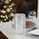 HST0406SS - Silver Speckled Glass Hurricane Candle Shade Chimney Tube [No Bottom] - 4" x 6"