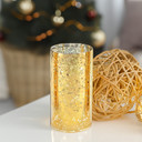 HST0508GS - Gold Speckled Glass Hurricane Candle Shade Chimney Tube [No Bottom] - 5" x 8"