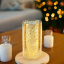 HST0508GS - Gold Speckled Glass Hurricane Candle Shade Chimney Tube [No Bottom] - 5" x 8"