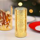 HST0510GS - Gold Speckled Glass Hurricane Candle Shade Chimney Tube [No Bottom] - 5" x 10"