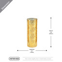 HST0514GS - Gold Speckled Glass Hurricane Candle Shade Chimney Tube [No Bottom] - 5" x 14"
