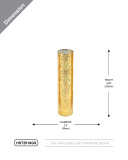 HST2510GS - Gold Speckled Glass Hurricane Candle Shade Chimney Tube [No Bottom] - 2.5" x 10"