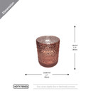 VOT1703GQ - Pearly Rose Gold Votive Candle Holder - 3.15"