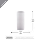 HST0514FR - Frosted Glass Hurricane Candle Shade Chimney Tube [No Bottom] - 5" x 14"