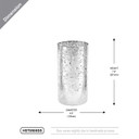 HST0508SS - Silver Speckled Glass Hurricane Candle Shade Chimney Tube [No Bottom] - 5" x 8"