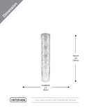 HST2514SS - Silver Speckled Glass Hurricane Candle Shade Chimney Tube [No Bottom] - 2.5" x 14"