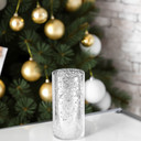 HST0408SS - Silver Speckled Glass Hurricane Candle Shade Chimney Tube [No Bottom] - 4" x 8"