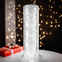 HST0416SS - Silver Speckled Glass Hurricane Candle Shade Chimney Tube [No Bottom] - 4" x 16"