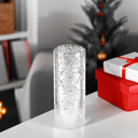 HST0410SS - Silver Speckled Glass Hurricane Candle Shade Chimney Tube [No Bottom] - 4" x 10"