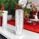 HST0310SS - Silver Speckled Glass Hurricane Candle Shade Chimney Tube [No Bottom] - 3" x 10"