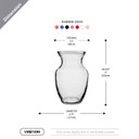 VMB1099 - Rose Bouquet Vase, Machine Pressed - 9" (Various Colors)