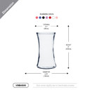 VMB4508 - Gathering Vase, Machine Pressed - 8" (Various Colors)