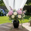 VMA1099 - Rose Bouquet Vase, Machine Blown - 8" (Various Colors)
