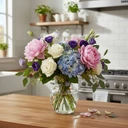VMA1099 - Rose Bouquet Vase, Machine Blown - 8" (Various Colors)