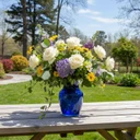 VMA1099 - Rose Bouquet Vase, Machine Blown - 8" (Various Colors)