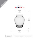 VMA1021 - Dunham Urn Vase, Machine Blown - 6.25" (Various Colors)