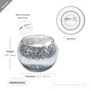 VBW0003 - Mercury Bubble Bowl Vase / Votive Candle Holder - 3" (Various Colors)
