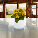 VCY0505WT-L - Luxurious Layered White Glass Cylinder Vase - 5" x 5"