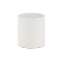 White Ceramic Cylinder Vase - 4"H