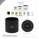 Ceramic Cylinder Vase - 5"H (Various Colors)