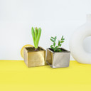 Ceramic Cube Vase - 5"H (Various Colors)