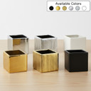 Ceramic Cube Vase - 5"H (Various Colors)